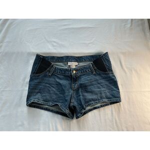 Isabel Maternity Midi Shorts, Size 8, Jean Shorts